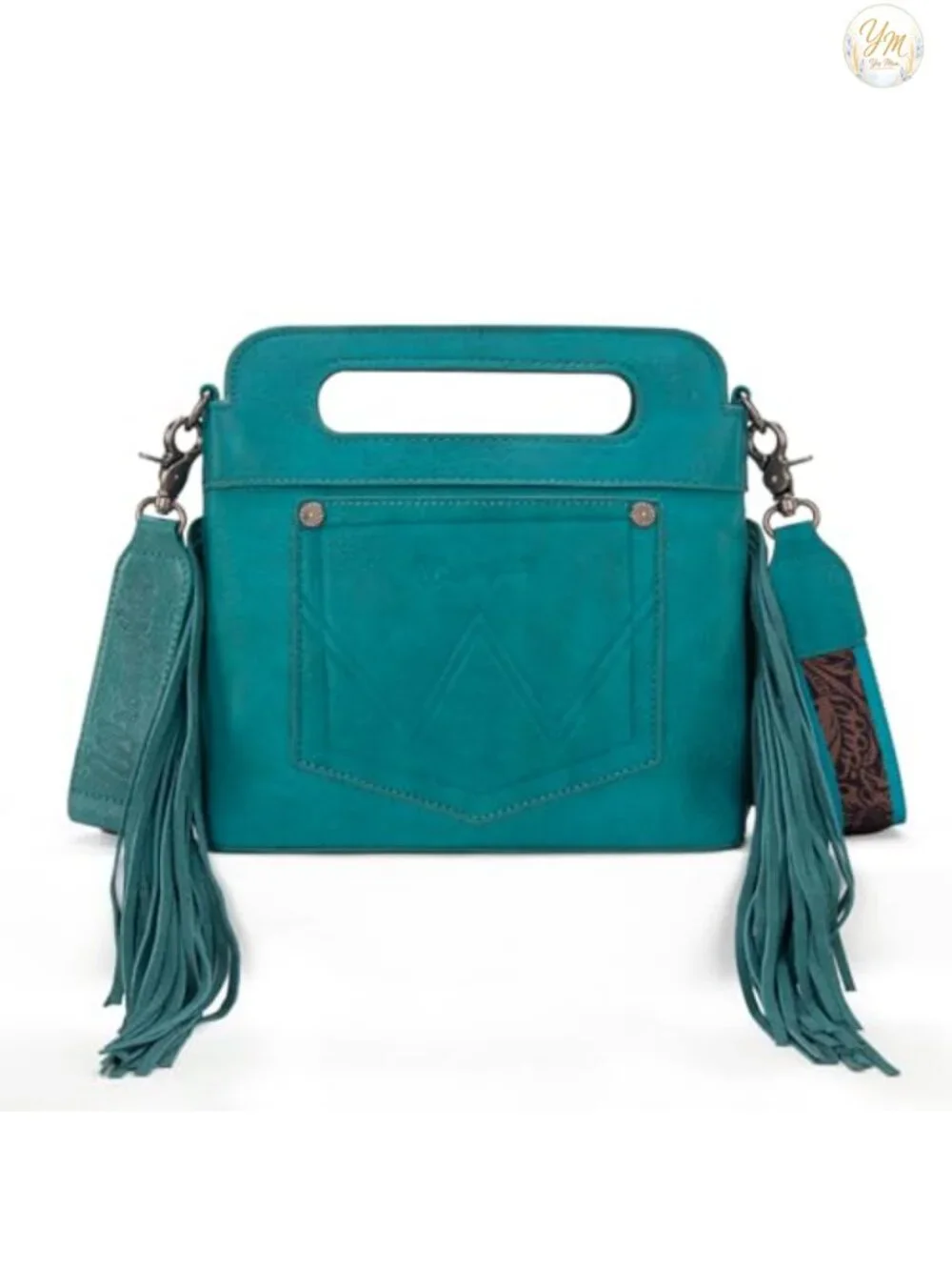 WOMENS WESTERN CROSSBODY BAG EMBOSSED FAUX LEATHER FRINGE PURSE